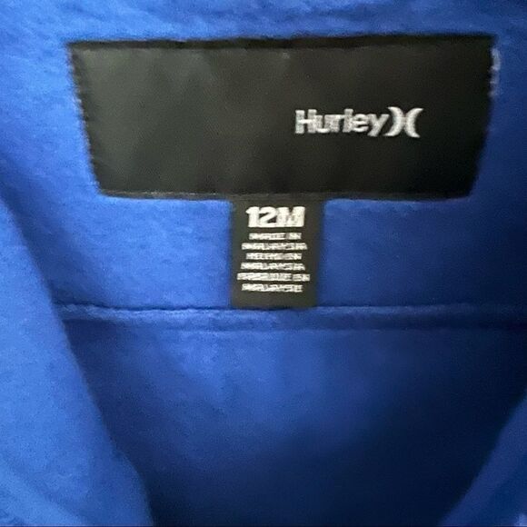 HURLEY NIKE ICONIC FLEECE ZIP HOODIE JACKET, FULL ZIP, Blue, 12 Months, NWT - Picture 5 of 11